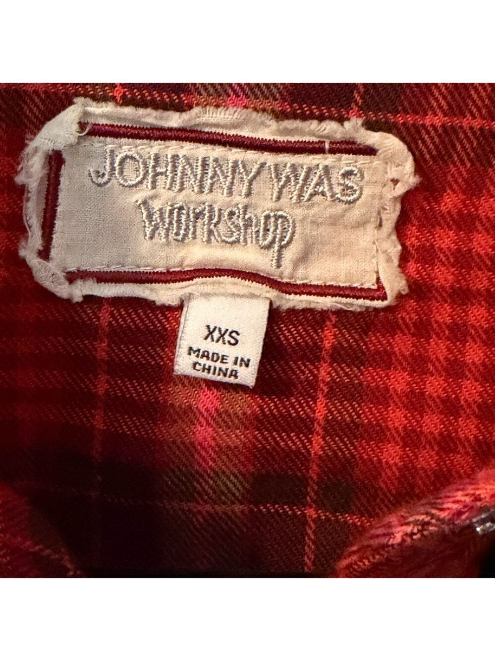 Johnny Was Esme Embroidered Western Pearlsnap Shirt Red Plaid Rodeo Women's XXS - Picture 5 of 14